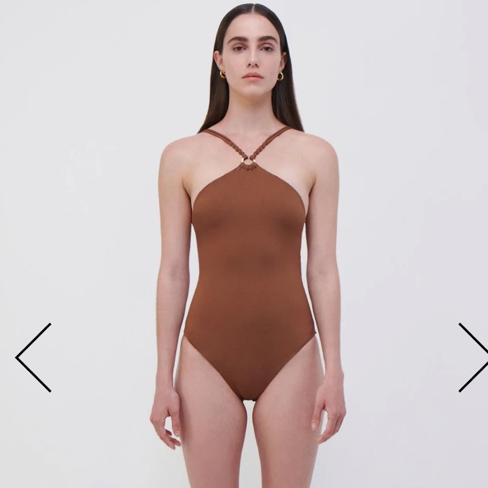 NWT jonathan simkhai shae macrame one piece swimsuit
